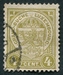 N°0091-1907-LUXEMBOURG-ARMOIRIES-4C-JAUNE/OLIVE 