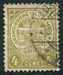 N°0091-1907-LUXEMBOURG-ARMOIRIES-4C-JAUNE/OLIVE 