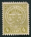 N°0091-1907-LUXEMBOURG-ARMOIRIES-4C-JAUNE/OLIVE 