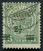 N°0110-1916-LUXEMBOURG-ARMOIRIES-2C1/2 S/5C-VERT 
