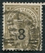 N°0111-1916-LUXEMBOURG-ARMOIRIES-3C S/2C-GRIS/OLIVE 