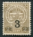 N°0111-1916-LUXEMBOURG-ARMOIRIES-3C S/2C-GRIS/OLIVE 