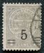 N°0111A-1916-LUXEMBOURG-ARMOIRIES-5 S/1C-GRIS 