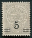 N°0111A-1916-LUXEMBOURG-ARMOIRIES-5 S/1C-GRIS 