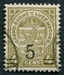 N°0112-1916-LUXEMBOURG-ARMOIRIES-5 S/4C-JAUNE/OLIVE 