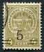 N°0112-1916-LUXEMBOURG-ARMOIRIES-5 S/4C-JAUNE/OLIVE 