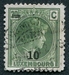 N°0201-1927-LUXEMBOURG-GRDE DUCHESSE CHARLOTTE-10 S/30C-VERT 