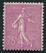 N°0202-1924-FRANCE-TYPE SEMEUSE-75C-LILAS/ROSE 