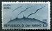 N°042-1946-SAINT MARIN-SURVOL D'OISEAUX-25C-BLEU/GRIS 