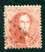 N°0016C-1863-BELGIQUE-LEOPOLD 1ER-40C-ROUGE 