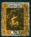 N°084-1922-SARRE-MINEUR AU TRAVAIL-5C-NOIR ET ORANGE 