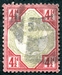 N°0098-1887-GB-REINE VICTORIA-4 1/2P-ROUGE CARMINE/VERT 