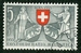 N°0531-1953-SUISSE-ARMES DE BERNE-5C+5C-NOIR ET ROUGE 
