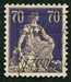 N°0207-1924-SUISSE-HELVETIA-70C-VIOLET ET BISTRE 