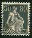 N°0166-1917-SUISSE-HELVETIA-80C-ARDOISE ET CHAIR 