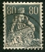 N°0166-1917-SUISSE-HELVETIA-80C-ARDOISE ET CHAIR 