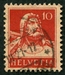 N°0138-1914-SUISSE-GUILLAUME TELL-10C-ROUGE S CHAMOIS 