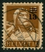 N°0147-1914-SUISSE-GUILLAUME TELL-13C SUR 12C-BRUN S CHAMOIS 