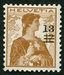 N°0146-1914-SUISSE-HELVETIA-13C SUR 12C-BISTRE 