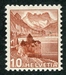 N°0348-1939-SUISSE-CHATEAU DE CHILLON-10C-BRUN LILAS 