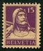 N°0141-1914-SUISSE-GUILLAUME TELL-15C-VIOLET S CHAMOIS 