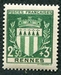 N°0534-1941-FRANCE-ARMOIRIES DE VILLE-RENNES-2F50+3F-VERT 