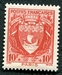 N°0537-1941-FRANCE-ARMOIRIES DE VILLE-PARIS-10F+10F-ROUGE 