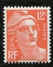 N°0885-1951-FRANCE-MARIANNE DE GANDON-12F-ORANGE 