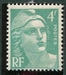 N°0807-1948-FRANCE-MARIANNE DE GANDON-4F-EMERAUDE 