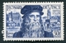 N°0929-1952-FRANCE-LEONARD DE VINCI-30F-BLEU VIOLET 