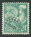 N°114-1957-COQ GAULOIS-24F-VERT BLEU 
