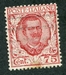 N°0183-1925-ITALIE-VICTOR EMMANUEL III-75C-ROUGE BRIQUE 