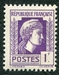 N°0637-1944-FRANCE-MARIANNE D'ALGER-1F-VIOLET 
