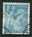 N°0650-1944-FRANCE-TYPE IRIS-1F-BLEU CLAIR 