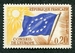 N°027-1963-FRANCE-CONSEIL DE L'EUROPE-20C-BRUN BLEU ET JAUNE 