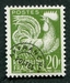 N°113-1953-FRANCE-COQ GAULOIS-20F-VERT 