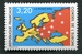 N°105-1990-FRANCE-CARTE EUROPE ET ETOILES-3F20 