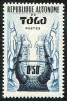 N°0262-1957-TOGO REP-CASQUE KONKOMBA-50C