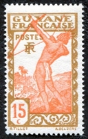 N°114-1929-GUYANE FRANCAISE-INDIGENE A L'ARC-15C