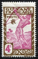 N°111-1929-GUYANE FRANCAISE-INDIGENE A L'ARC-4C