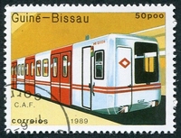 N°0521-1989-G BISSAU-FERROVIAIRES-METRO-50P