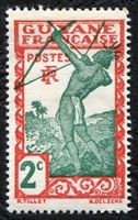 N°110-1929-GUYANE FRANCAISE-INDIGENE A L'ARC-2C