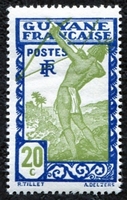 N°115-1929-GUYANE FRANCAISE-INDIGENE A L'ARC-20C