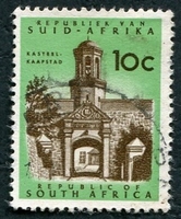 N°0256-1961-AFRIQUE SUD-CHATEAU DE CAPE TOWN-10C