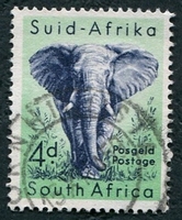 N°0206-1954-AFRIQUE SUD-FAUNE-ELEPHANT-4P