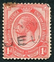 N°0002A-1913-AFRIQUE SUD-GEORGE V-1P-ROUGE