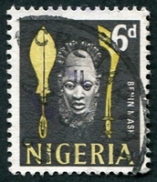 N°103-1961-NIGERIA-MASQUE DE BENIN-6P