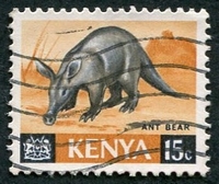 N°022-1966-KENYA-FAUNE-FOURMILIER-15C