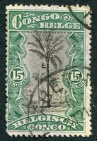 N°066-1916-CONGO BE-COCOTIERS-15C-VERT