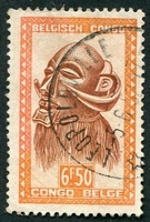 N°291A-1948-CONGO BE-ART INDIGENE-MASQUE BA LUBA-6F50
